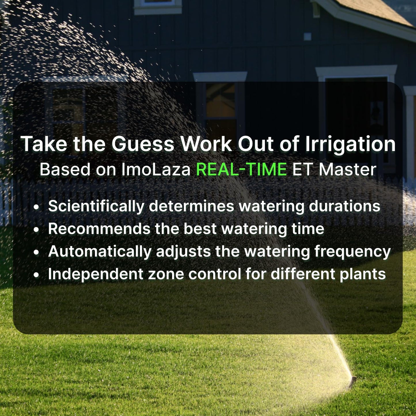 ImoLaza ET Master 4 Gen Smart Sprinkler Controller: Upgraded 6-Zone WiFi Irrigation Controller with Automated Watering, App Control, Smart Weather Skips and Fault Alerts