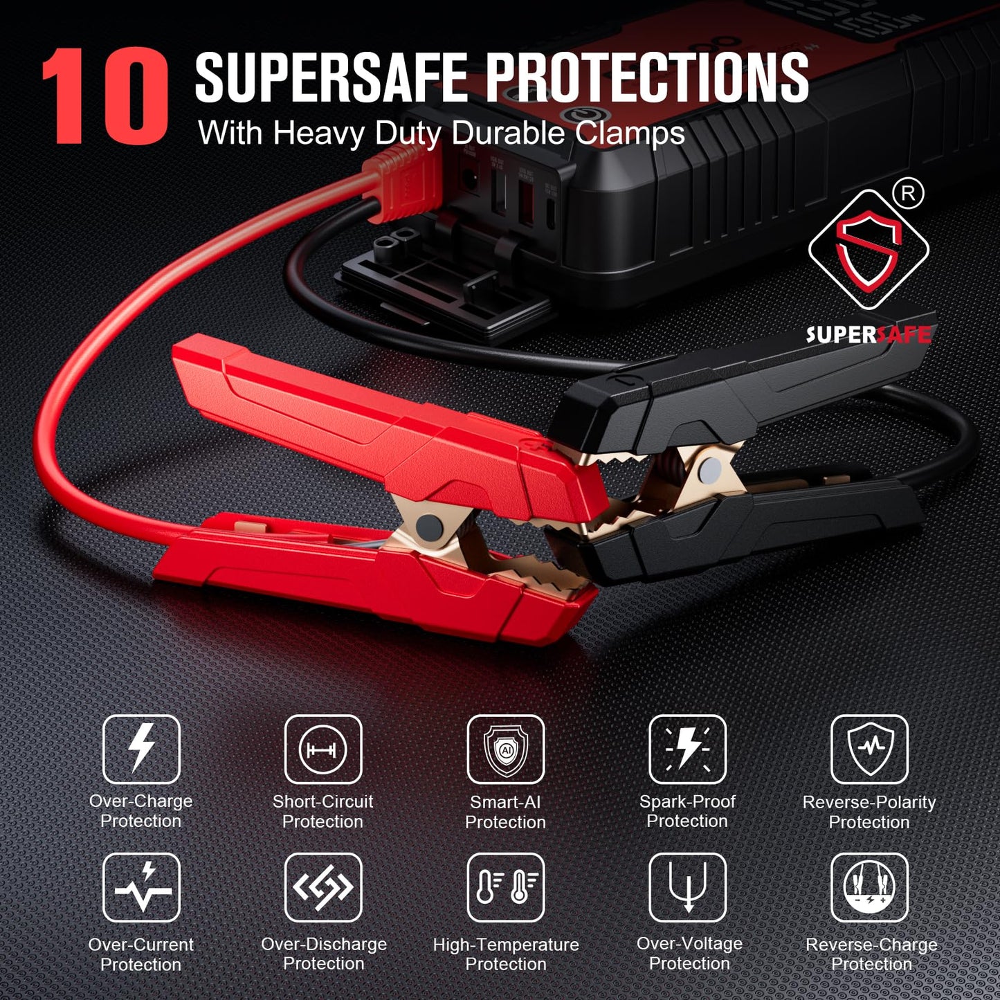 GOOLOO 6000A Jump Starter GT6000 Car Starter & GOOLOO F3 Compressed Air Duster, 150000RPM Duster for Cleaning