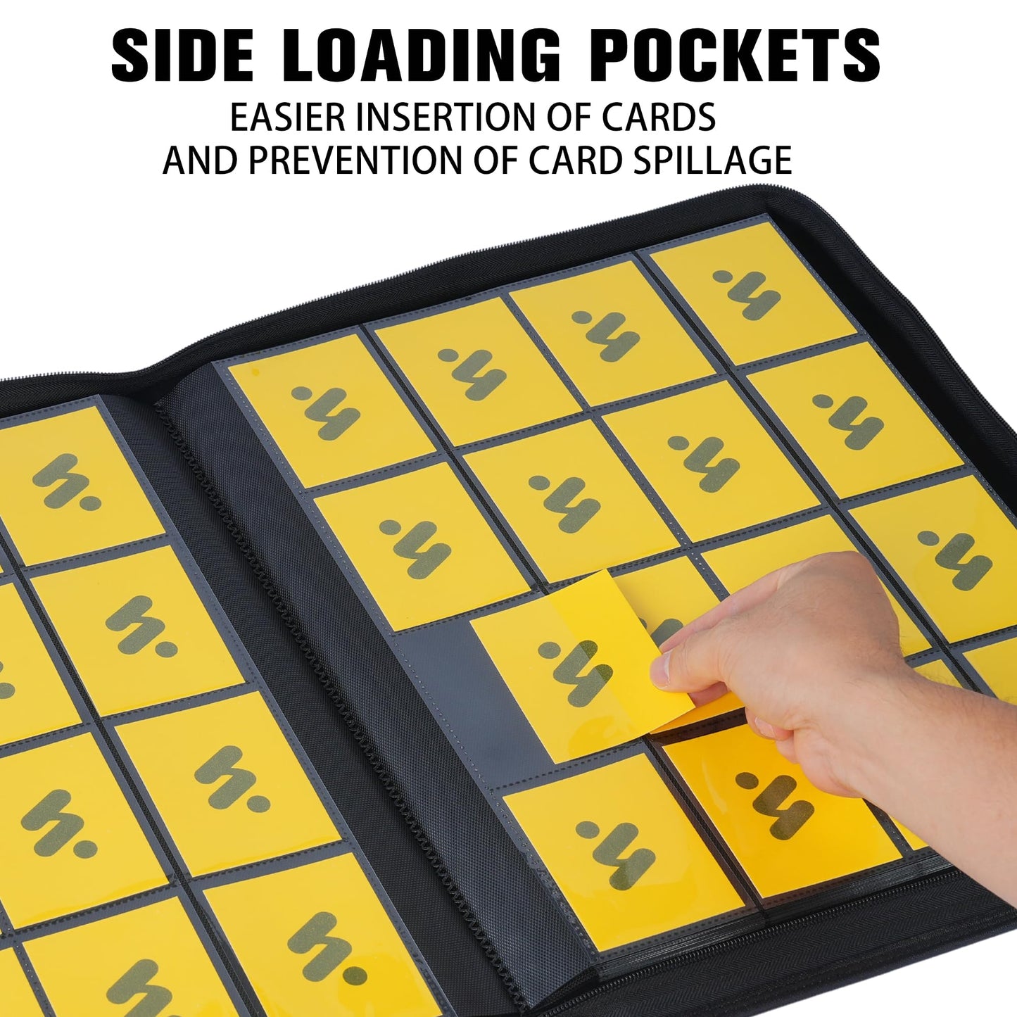 MORABTO Premium 1000+ Pockets Card Binder,16 Pockets Trading Card Binder Ringless Side Loading Trading Card Album Folder for TCG - Light Green