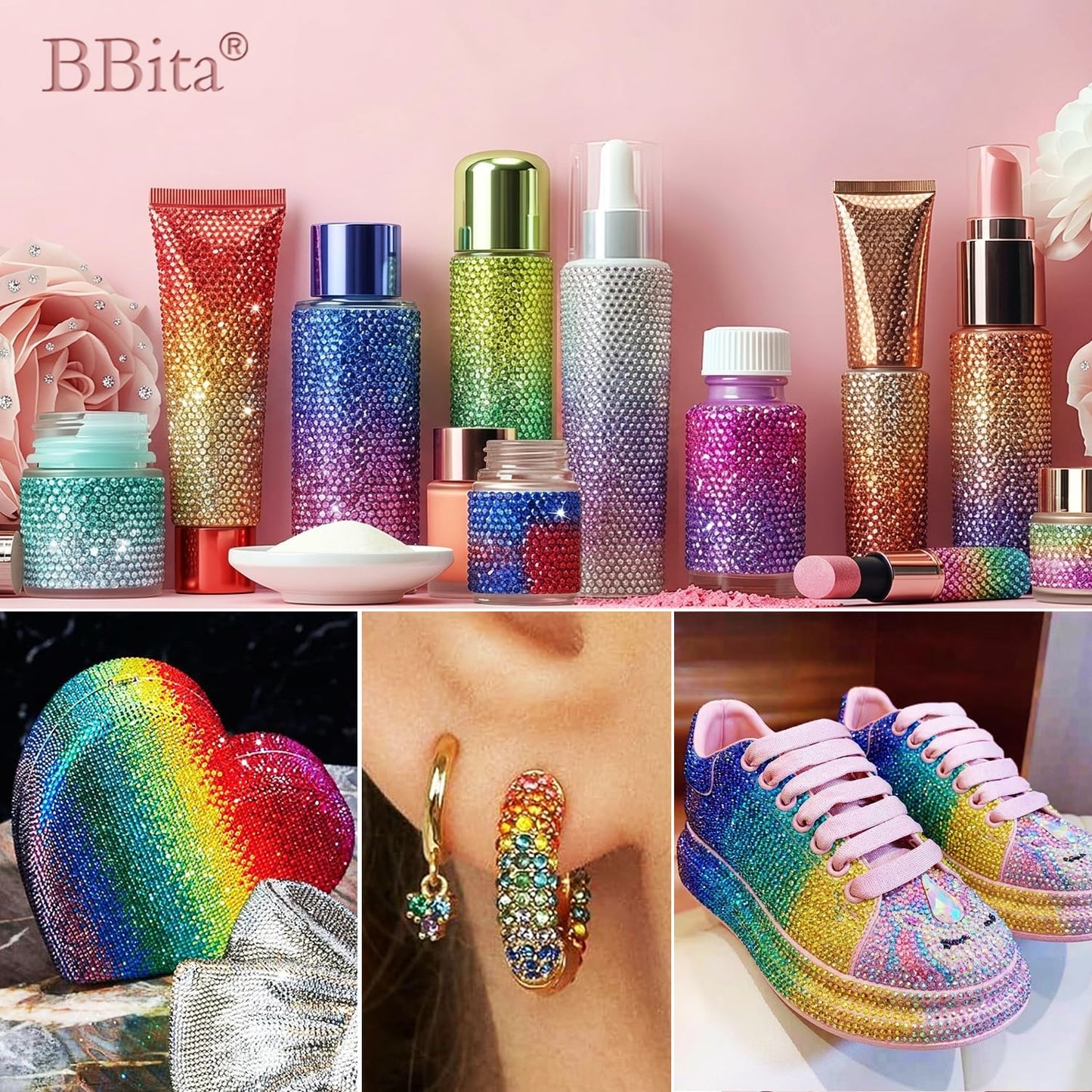 56000Pcs Rhinestones for Bedazzling,56 Colors Bedazzling Kit with Rhinestones for Crafting,3mm Gems Resin Jelly Flatback,Perfect for Nail Art, Diamond Art, Clothing