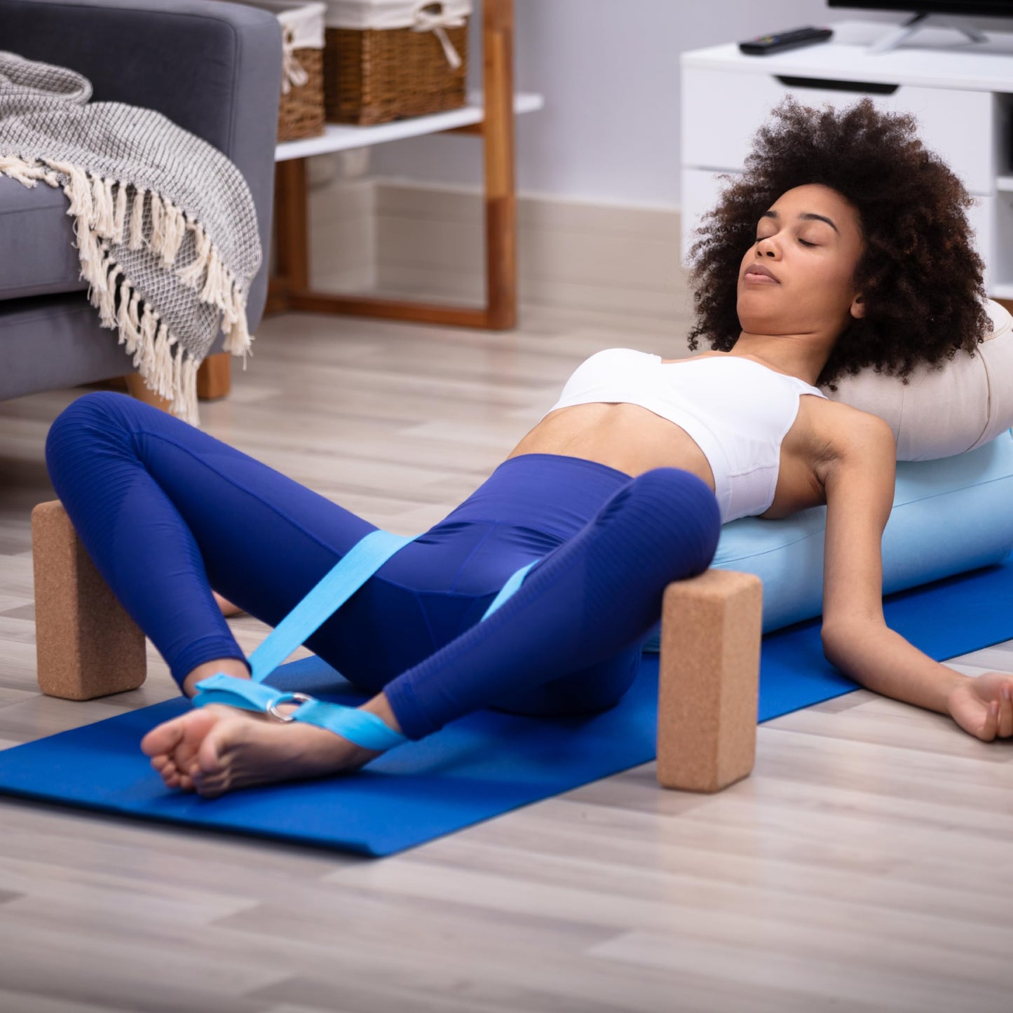 Bean Products Yoga Blocks - 2 Pack, Cork, Standard - 3x6x9 For Yoga, Pilates, Fitness, Body weight exercise.