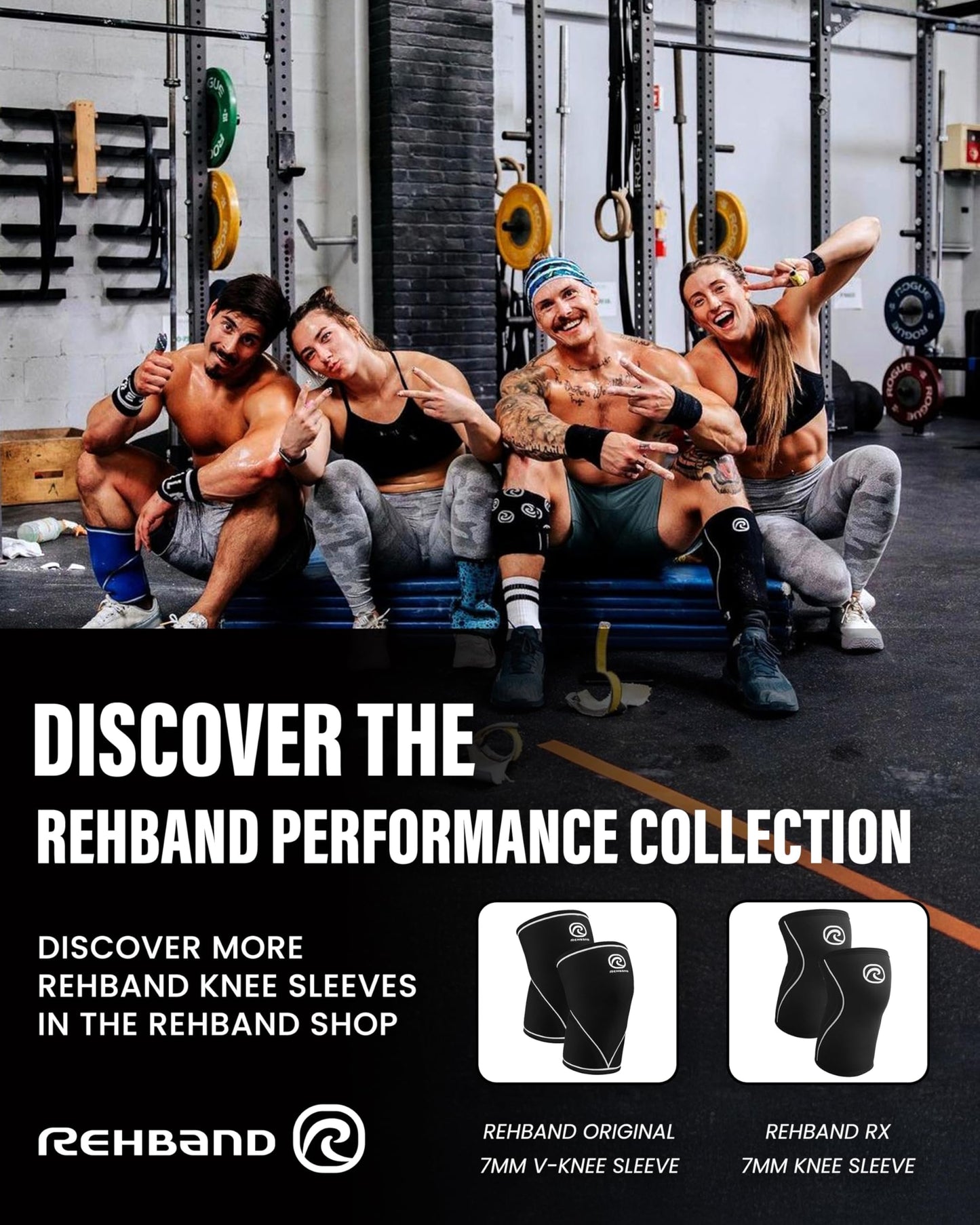 Rehband 5mm Knee Sleeves for Functional Training, Cross-Training & Powerlifting, Weightlifting Knee Support made of Neoprene, Unisex, Colour:Camo - 1 Pair, Size:X-Large