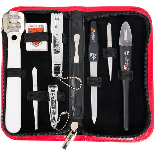3 Swords Germany - Brand Quality 9-piece Pedicure kit Set - Callus Remover and Nail Care Tools - Made in Solingen/Germany