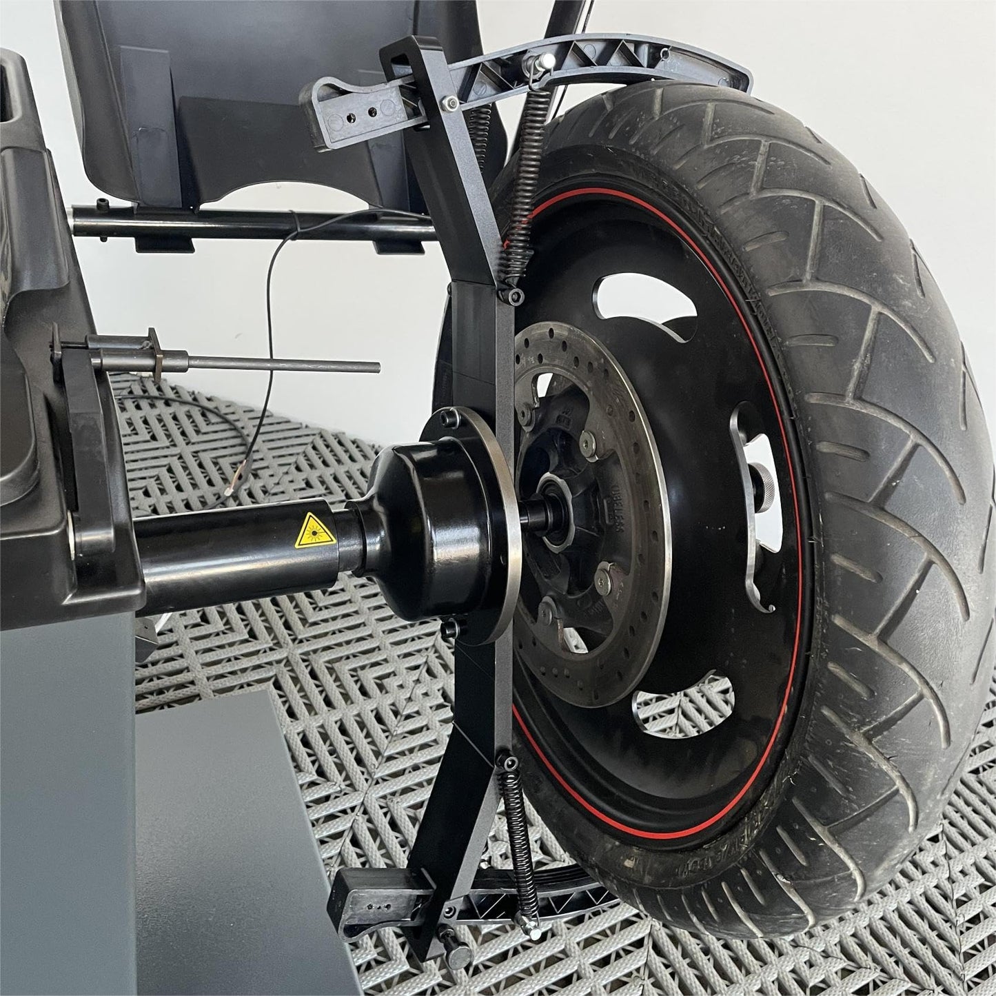 RebarTech Motorcycle Adapter for Wheel Balancer Machine of 36mm & 40mm Shaft, Tire Clamp for Balancing Thinner Wheels, Install Size of 10mm