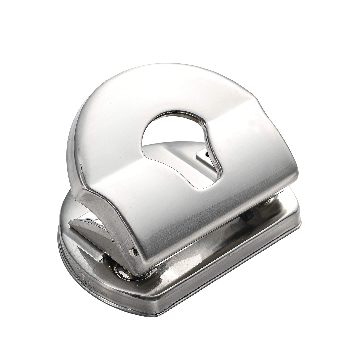 Paper Hole Puncher 2 Hole Punch, 10 Sheets Capacity, Without Base, Silver