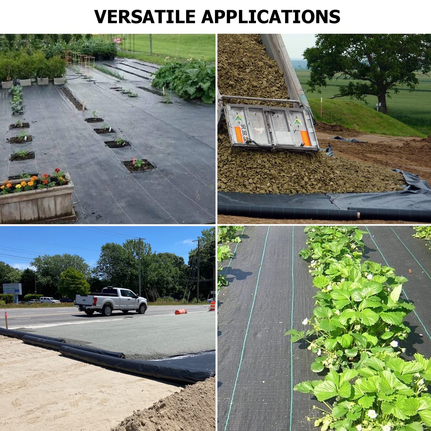 Driveway Fabric, 6x300 ft Road Fabric Commercial Fabric, Landscape Fabric Heavy Duty2.4OZ French Drain Fabric for Erosion Control,Landscape Fabric,Construction Projects