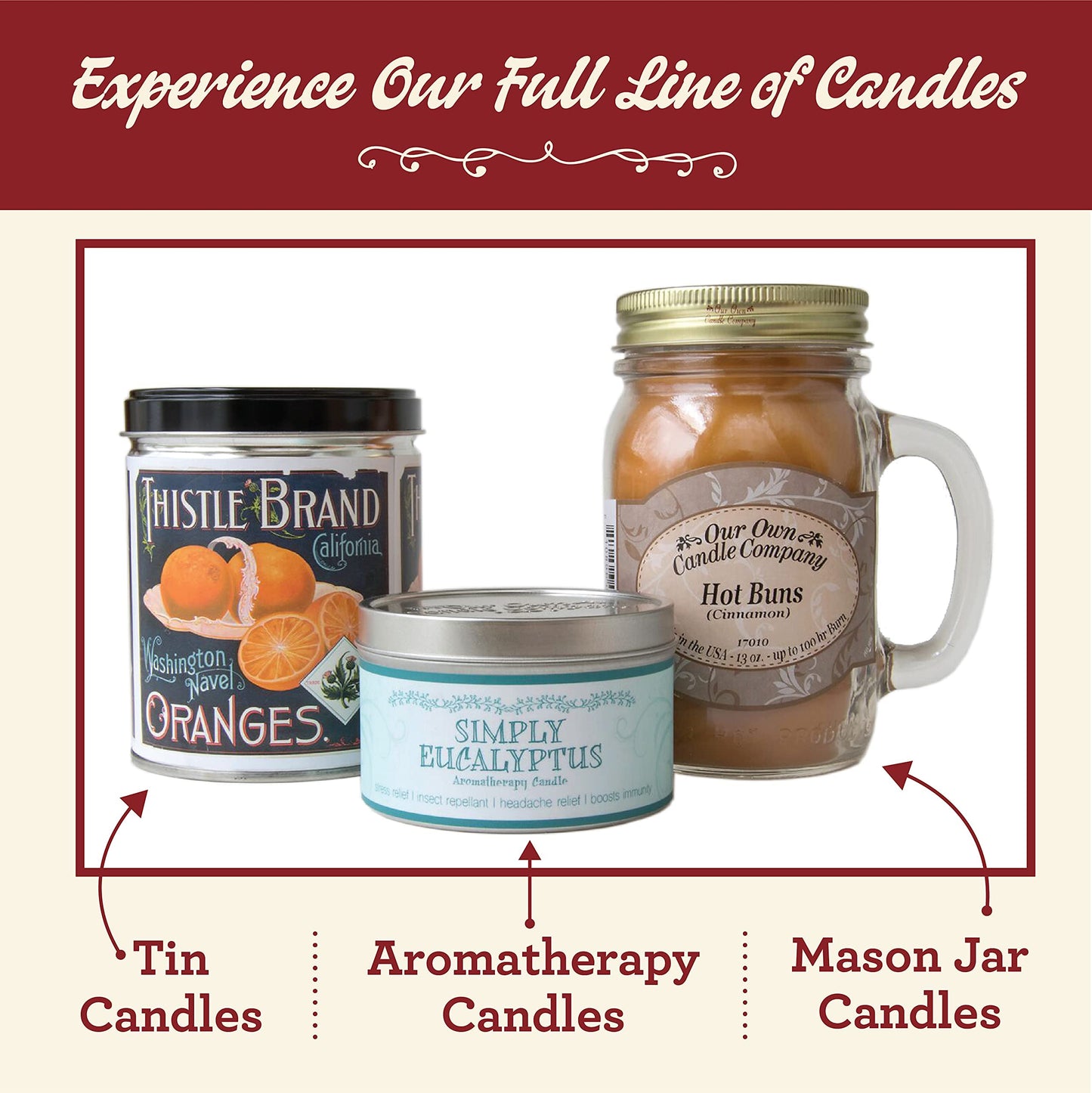 Our Own Candle Company, Raspberry Lemonade Scented Mason Jar Candle, 100 Hour Burn Time, 13 Ounces