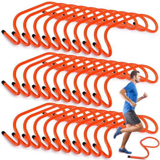 Wettarn 30 Pcs 6" Speed Agility Training Hurdles Plyometric Practice Agility Hurdle for Adults, Athletes, Basketball, Baseball, Soccer, Football Indoor Outdoor Sports Equipment(Orange)