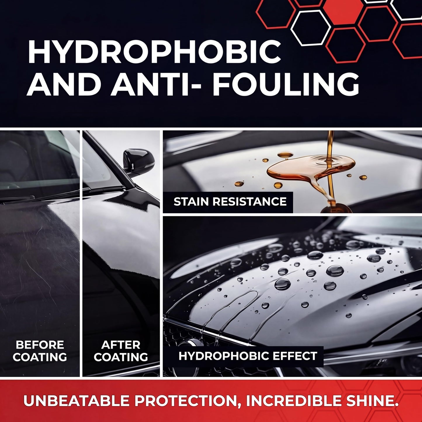 Crystal Serum Light Ceramic Coating Kit 50ml – with Applicator Pad & Prep Spray | Up to 6 Years Protection, High Gloss Shine, Scratch & Chemical Resistant for Car Paint, Trim, Plastic