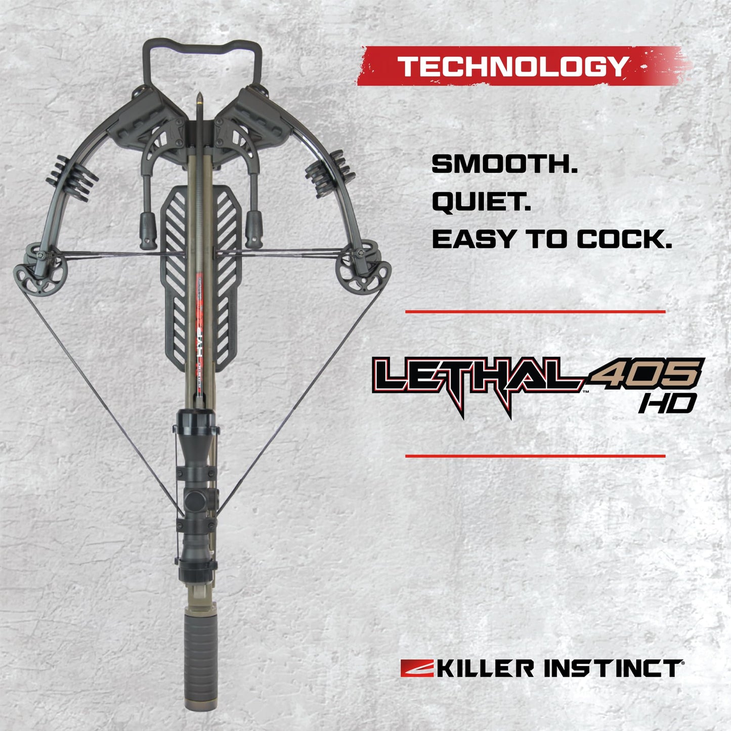 Killer Instinct Lethal 405HD Crossbow Kit with Redesigned Stock and Anti-Dry Fire Safety Feature