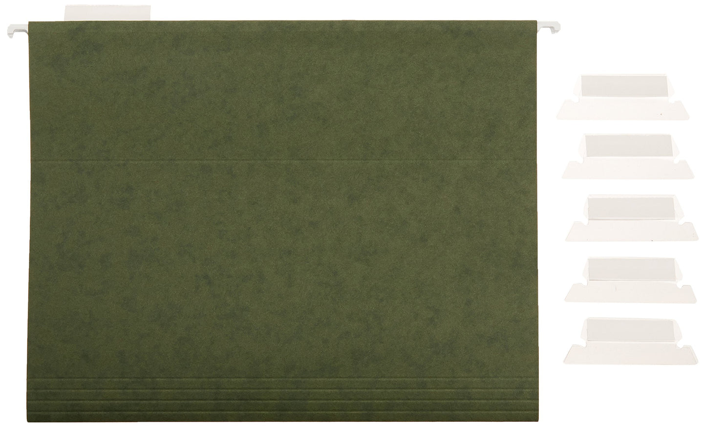 Amazon Basics Hanging Organizer File Folders for Efficient Filing, Sturdy, Adjustable Tabs, Letter Size, Pack of 25, Green