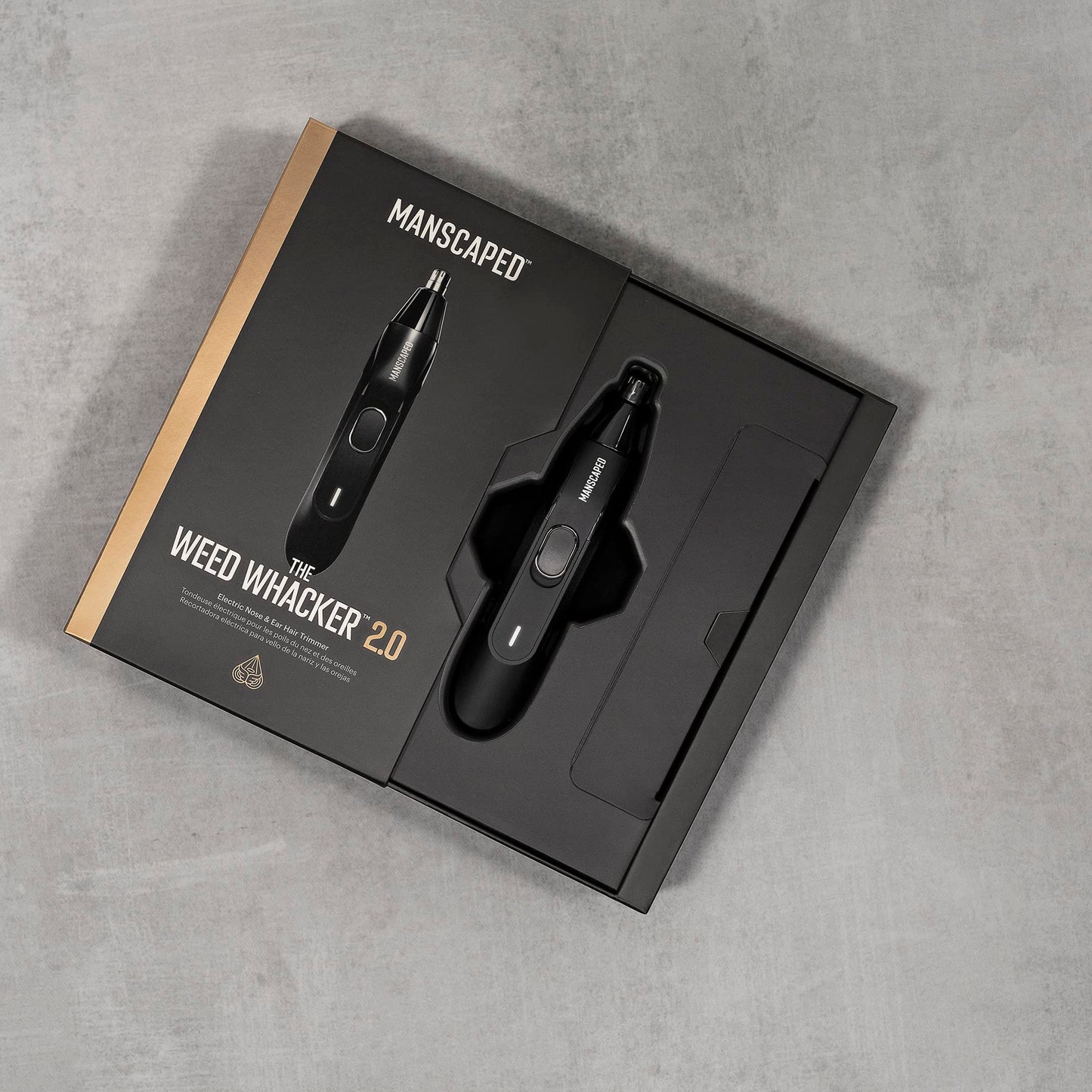 MANSCAPED® The Perfect Duo 5.0 Contains: The Lawn Mower® 5.0 Ultra Electric Groin & Body Hair Trimmer, Weed Whacker® 2.0 Nose & Ear Hair Trimmer, The Shed Toiletry Bag