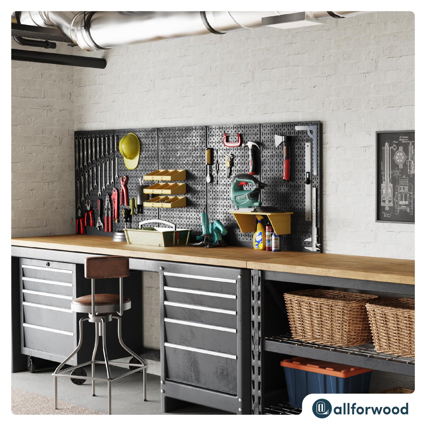AllForWood 36''L x 25''W x 1.5''Th Birch Solid Wood Butcher Block Countertop, Butcher Block Table Top for DIY Washer Dryer/Island/Kitchen Countertop (Unfinished)