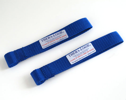 RangeMaster TheraLoop Door Anchors │ Non-Slip │ Complements Exercise Bands or Tubes │ Great for Exercising or Strengthening Activities│2 Pack, Blue