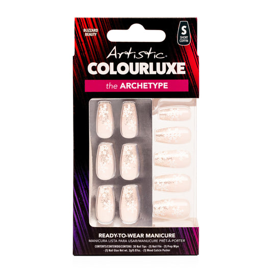 Artistic Colourluxe Press-On Tips - Kit Colourluxe Press-On Tips - Kits Nails - 30 Nails (Blizzard Beauty, Kit)