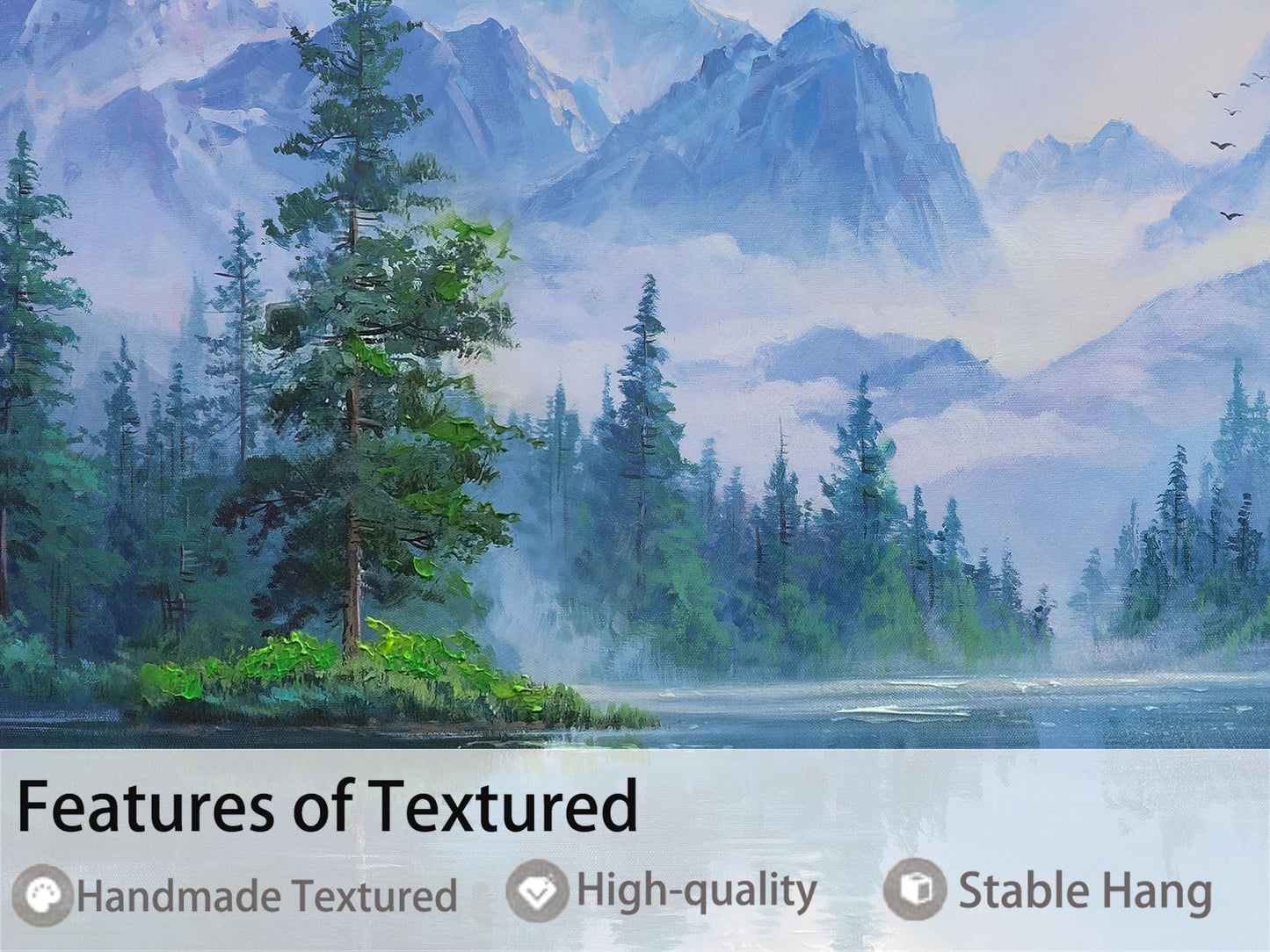 Ardemy Large Landscape Wall Art Nature Canvas Textured Forest Scenery Pictures Wall Decor Living Room Paintings Artwork Bedroom Home Office,40"x20"