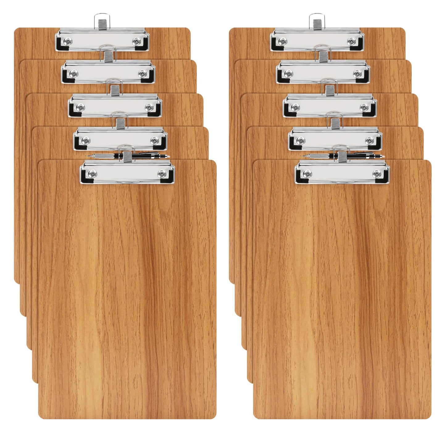 URbantin A5 Wooden Clipboard,10 Pack Wood Clipboard Holders with Pen Holder and Hanging Hole,Clipboards Clip Board