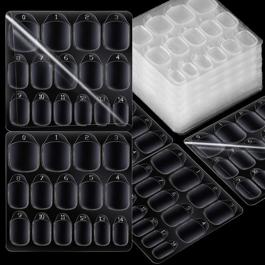 Teenitor 900pcs Nail Adhesive Tabs, 15 Sizes of Press on Nail Sticky Tabs, Nail Stickers for Press on Nails, Nail Tabs Nail Glue Stickers, 60 Sheets