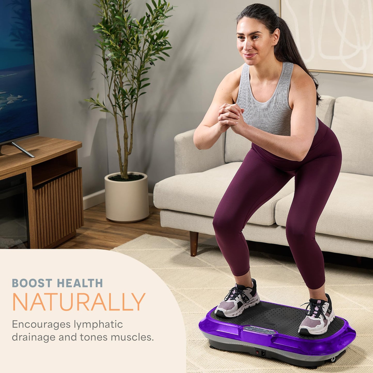 Lifepro Waver Vibration Plate Exercise Machine – High-Intensity Vibration for Muscle Activation, Full-Body Workout Vibrating Platform with Loop Bands, Fitness Equipment for Strength Toning & Fat Loss