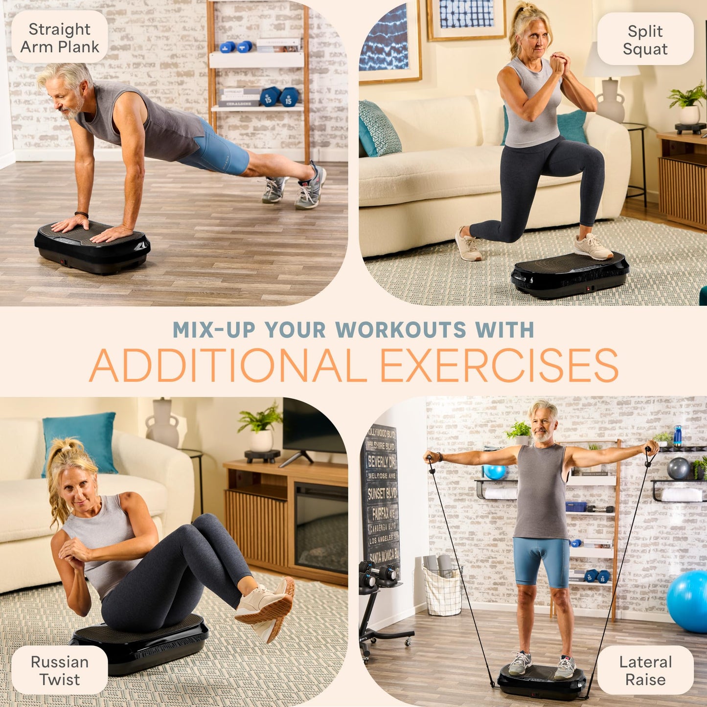 Lifepro Waver Mini Vibration Plate - Whole Body Vibration Platform Exercise Machine - Home & Travel Workout Equipment for Weight Loss, Toning & Wellness - Max User Weight 260lbs