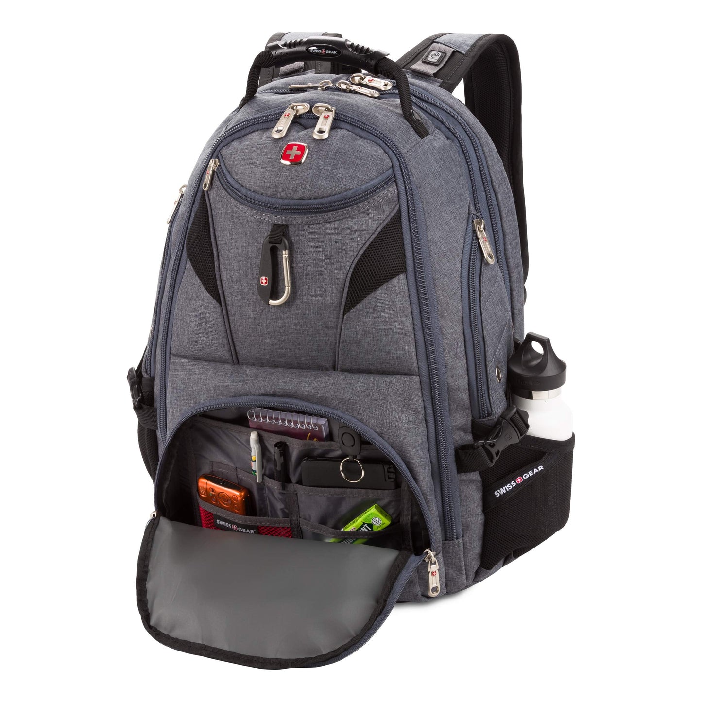 SwissGear 5977 ScanSmart TSA Friendly Laptop Backpack, Fits Most 17 Inch Laptops and Tablets, Ideal for Work, Travel, School, College, and Commuting, Grey
