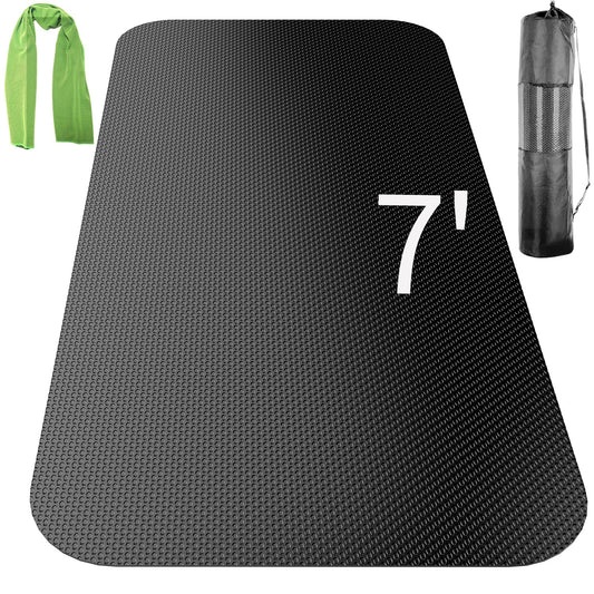 TONINT Large Exercise Mat, Equipment Mat,Treadmill Bike Workout Mats for Home Gym Flooring Rubber Mat Fitness Yoga Cardio Weightlifting, Jump Rope, Non-slipping, 2.65-Feet x 7-Feet