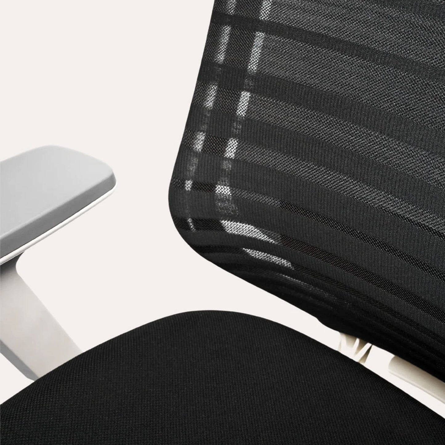 Branch Ergonomic Chair - A Versatile Desk Chair with Adjustable Lumbar Support, Breathable Mesh Backrest, and Smooth Wheels - Experience Optimal Comfort and Support - Sand - White