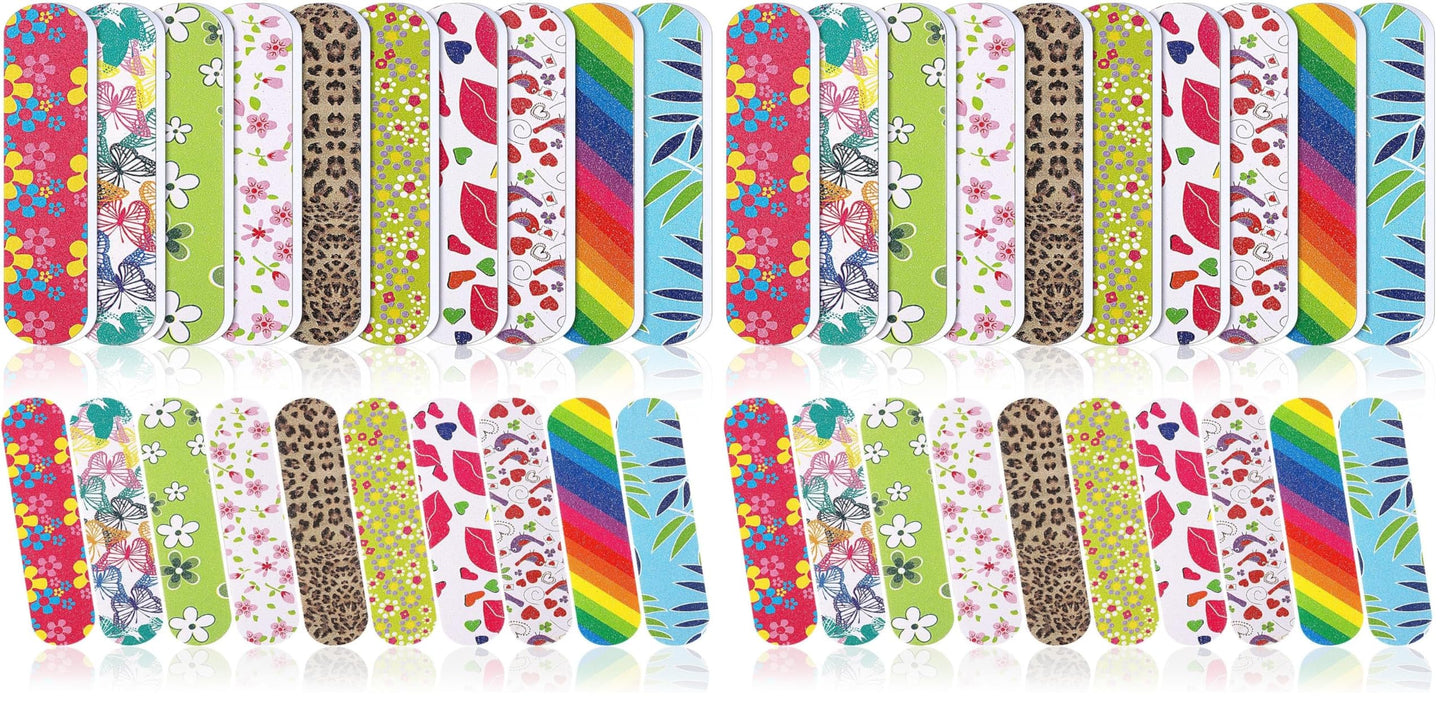 Sumind 200 Pack Nail Files Double Sided Emery Boards Manicure Tools (2.36 x 0.59 x 0.16 Inch)
