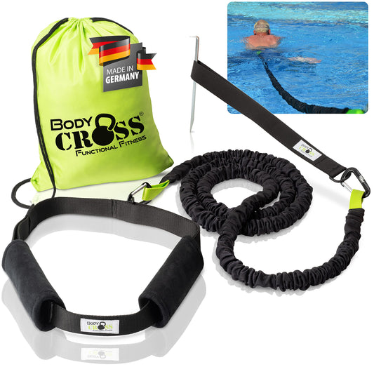 Premium Swim Trainer – for Any Pool, Optimal Swimming Without Counter-Current System, Padded Swim Belt 1–20 kg, Tested, Certified, Made in Germany