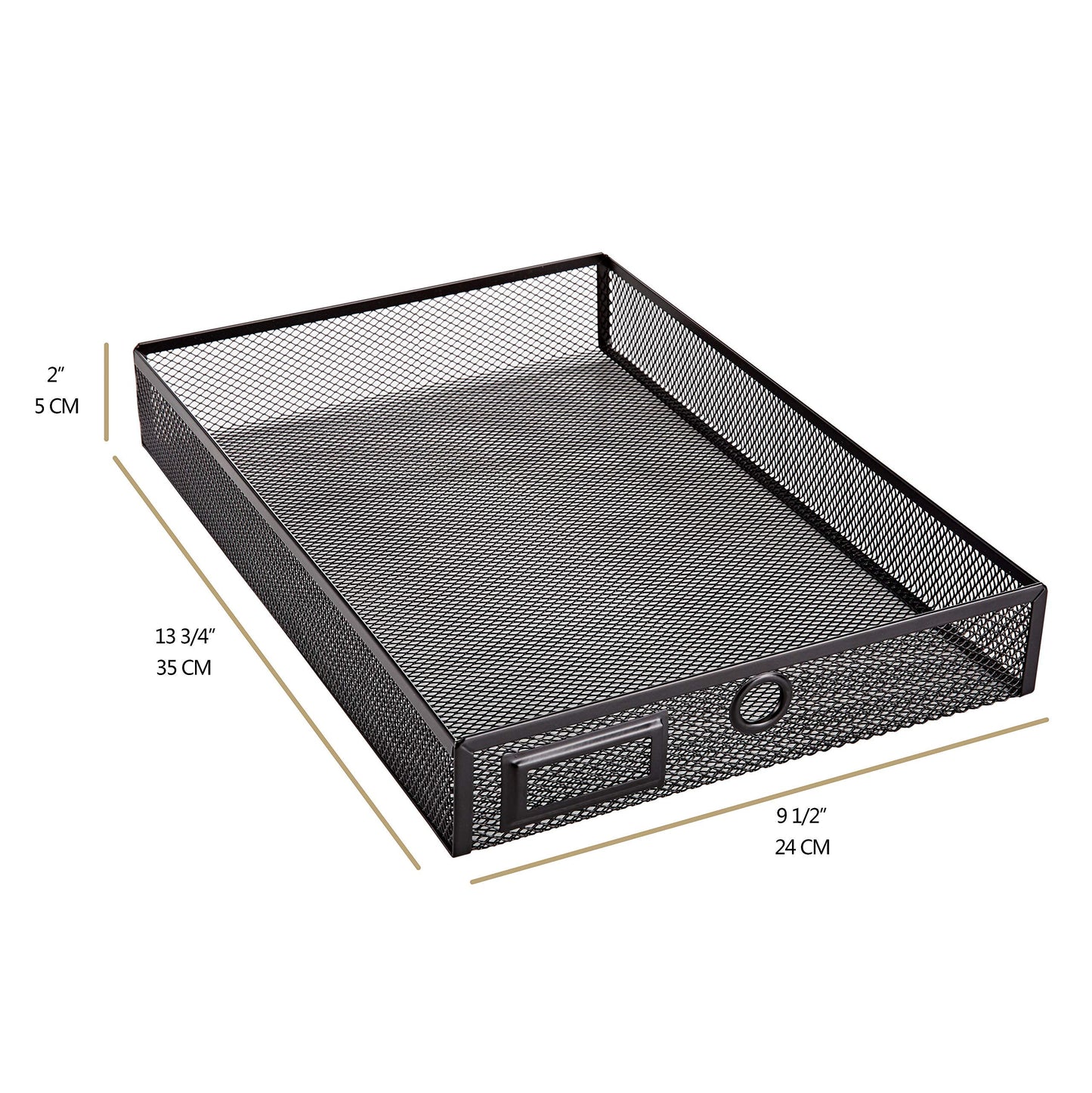 Annova Desk Organizer Wire Mesh 3 Tier Sliding Drawers Paper Sorter/Multifunctional/Premium Solid Construction for Letters, Documents, Mail, Files, Paper, Kids' Art Supplies (Black)