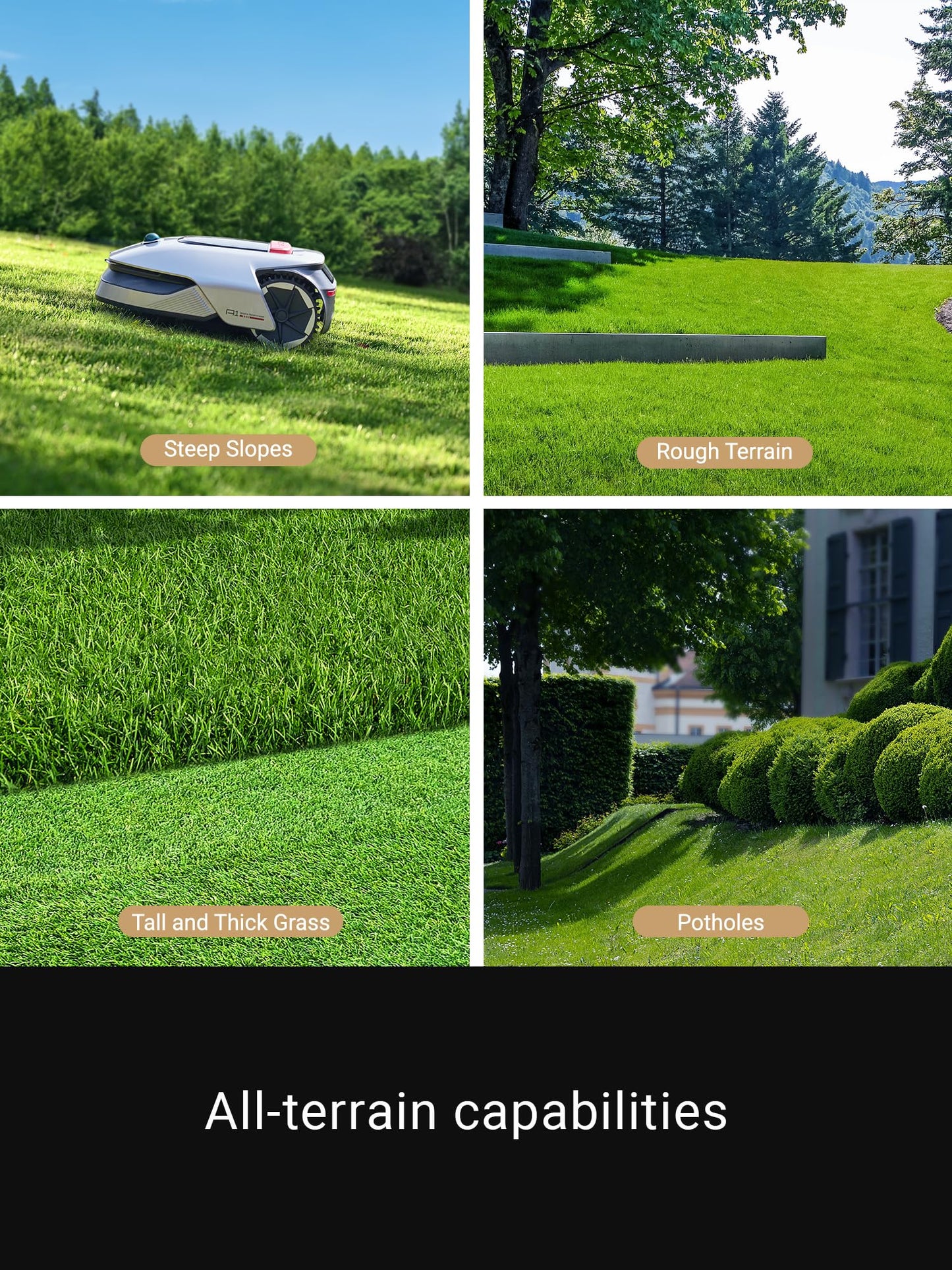 dreame Robotic Lawn Mower A1, Automatic Lawn Mower with Accurate Navigation and Obstacle Avoidance, U-Shape Path Planning, Perfect for Grass Cutting