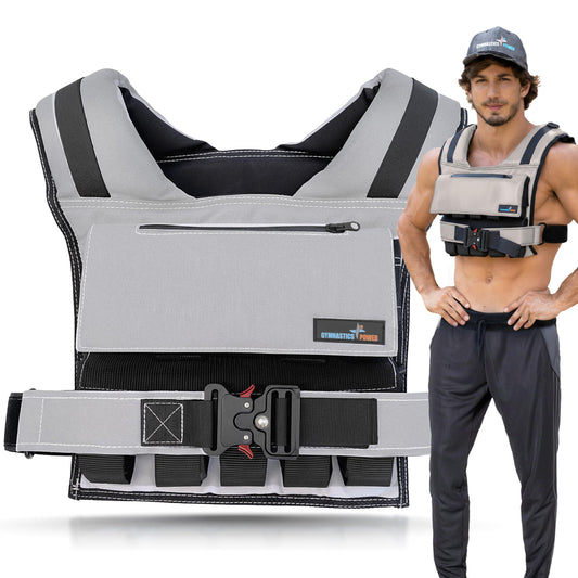 Gymnastics Power Weighted Vest Adjustable for Men and Women – Workout Weight Training Vest for Fitness, Running, Strength, Exercise & Cross Training
