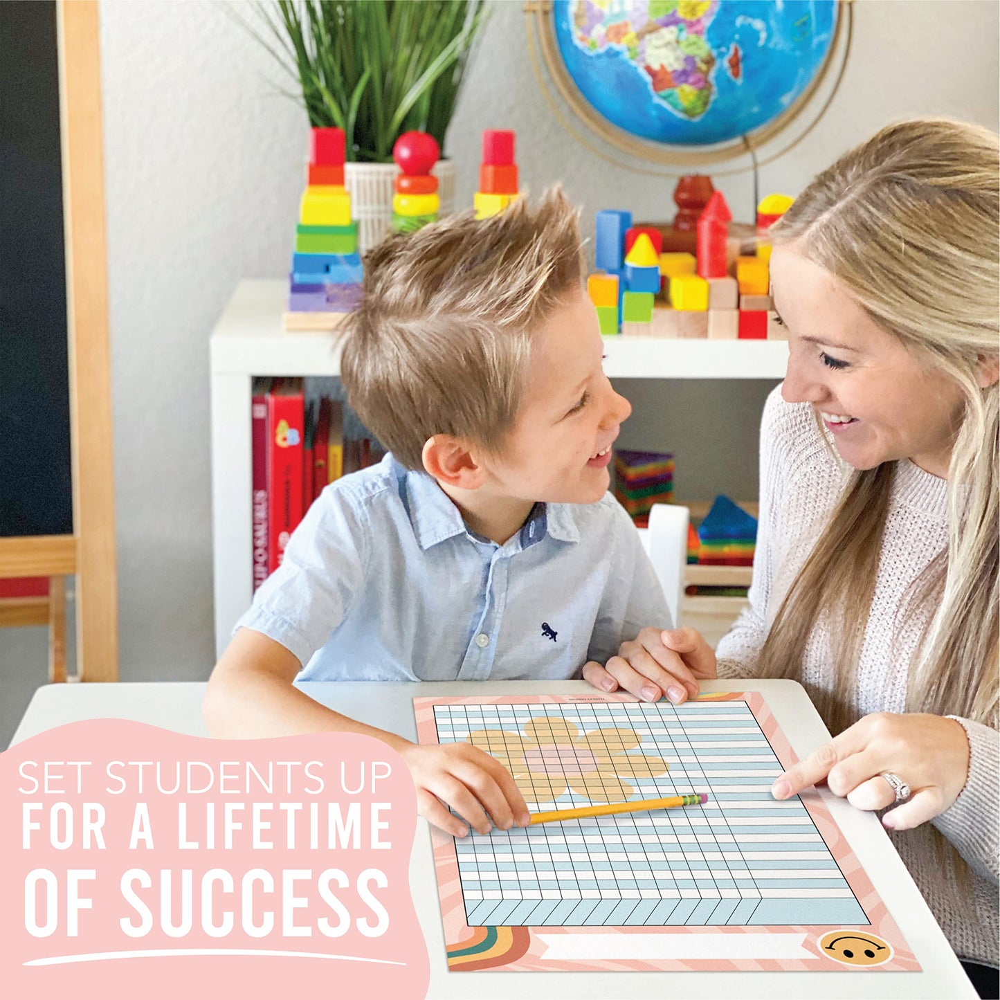 Attendance Chart for Classroom Management - 4 Incentive Chart for Classroom Essentials, 11x17 Student Behavior Charts and Homework Tracker, Teachers Class Attendance and Assignments Log