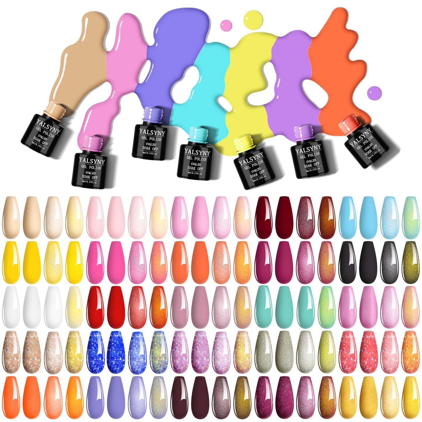 Nail Polish Kit with UV Light 25 Colors Gel Polish Starter Kit
