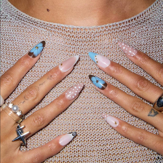 Never Have I Ever FAWNING OVER YOU Short Almond Press On Nails 24 Piece Soft Gel False Nails for Everyday Wear Reusable Comfortable Fit for Women As Seen on Shark Tank