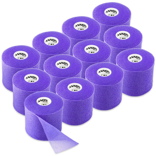 Cannon Sports Pre Wrap Foam Underwrap - 12 Pack, 2.75" x 30 Yards Per Roll (360 Total Yards) - Athletic Underwrap for Sports Tape, Training & Exercise (Purple)