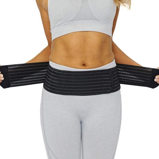 NeoTech Care 3-in-1 Maternity Pregnancy Support, Postpartum Belly Wrap & Pelvis Belt/Brace/Band (Black, Small Size)