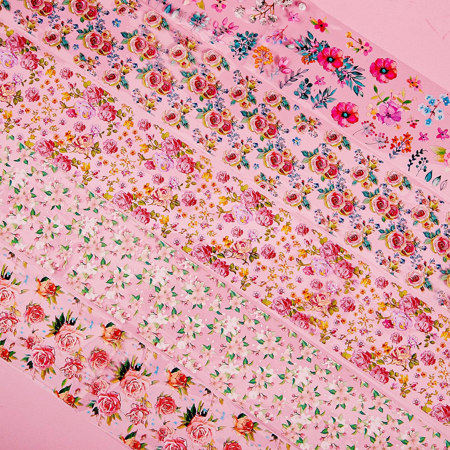 XEAOHESY 10 Rolls Flower Nail Foil Transfer Stickers Flowers Nail Art Decals Floral Nail Foils Transfer Sticker