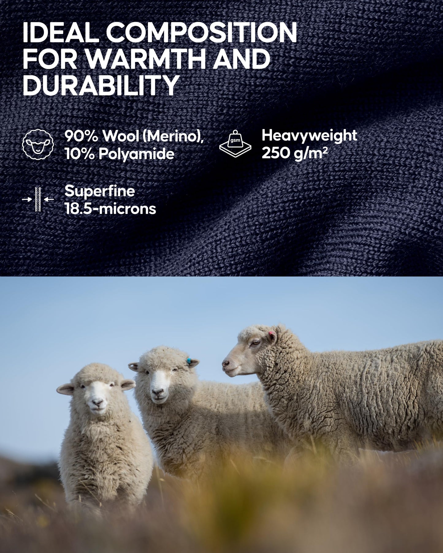 DANISH ENDURANCE Merino Wool Base Layers Women, Women's Thermal Sets for the Extreme Cold, Dark Navy, Small