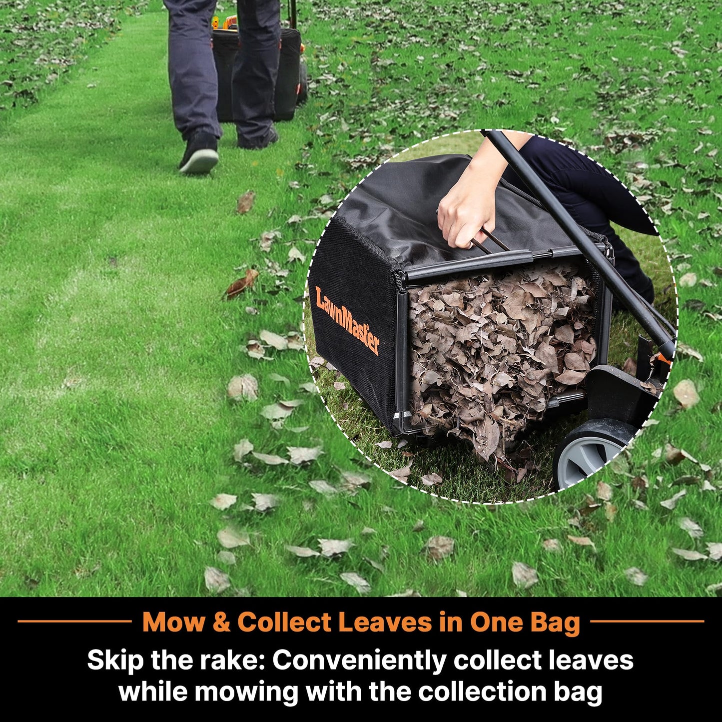LawnMaster CLMF4815E 48V MAX 15-inch Brushless Cordless Lawn Mower with 2X24V MAX 4.0Ah Battery and a Dual Charger