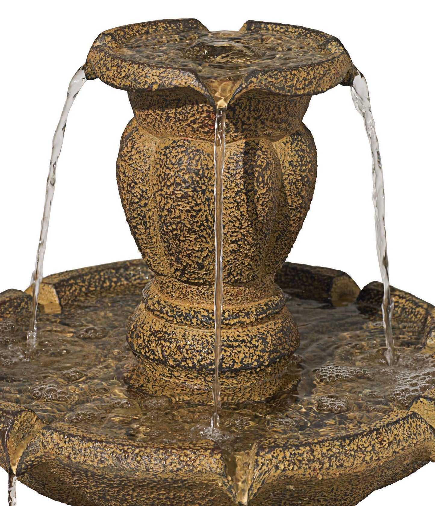 Tuscan Garden 41 1/2" High Large Traditional Italian Indoor Outdoor Decor Dark Faux Stone Floor Fountain Waterfall Tiered Standing Water Feature for Outside Patio Yard Backyard Porch - John Timberland