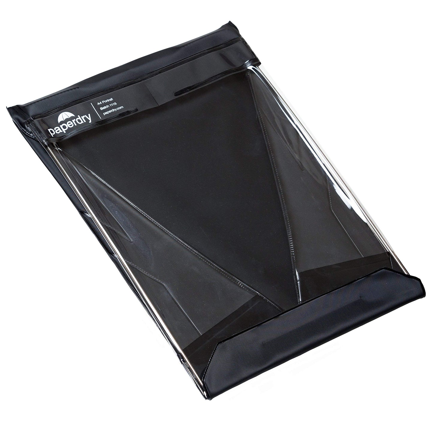 Waterproof Clipboard A4 Portrait by Paperdry, Black, Superior PVC Plastic with Cold Protection, Outdoor Covered Clip Board with Storage, A4 Waterproof Document Holder