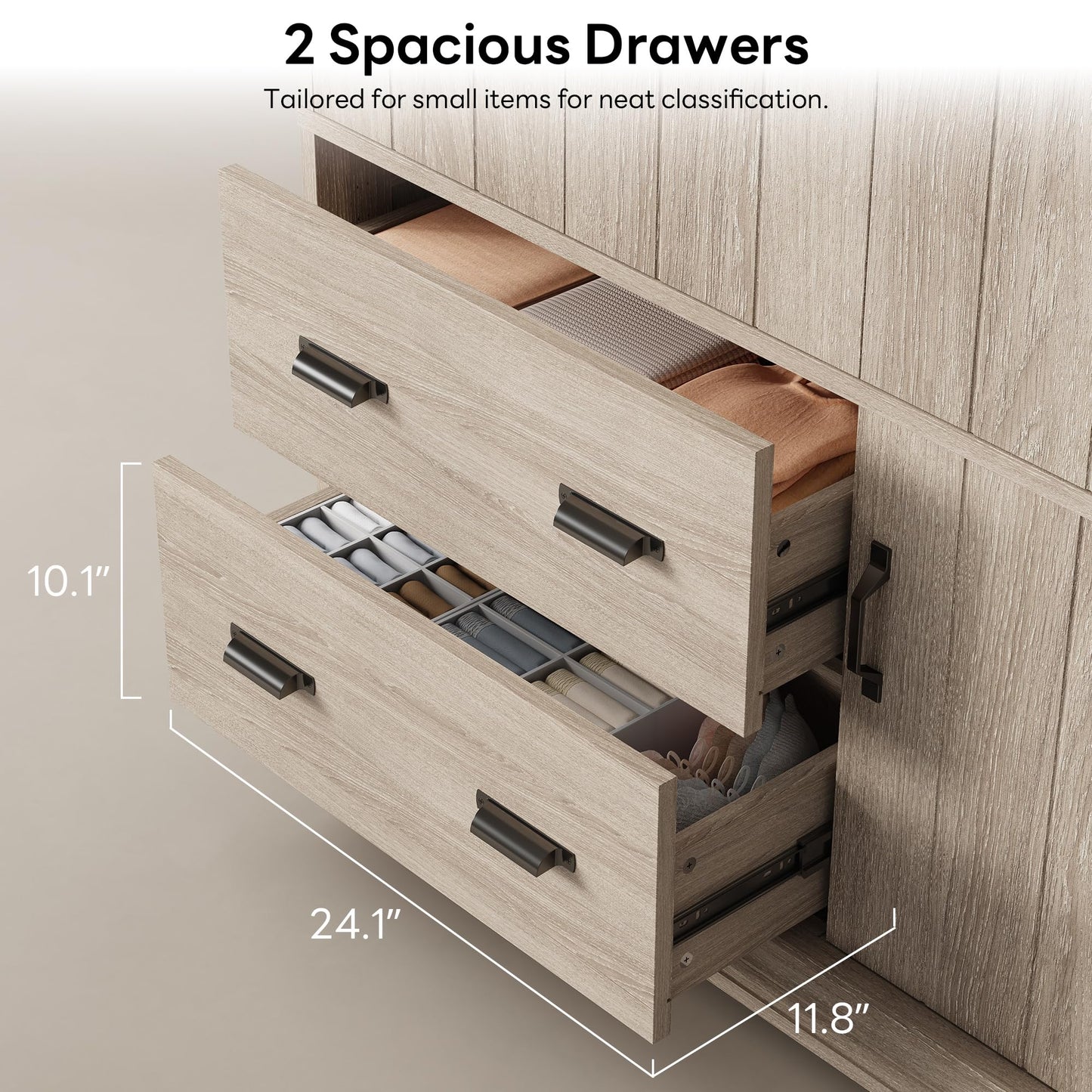 LIKIMIO Wardrobe Closet, 70" Tall 4 Doors Large Wooden Closet with 2 Drawers, 3 Shelves Bedroom Armoire with Hanging Rod, Freestanding Storage Cabinet for Hanging Clothes, Light Oak