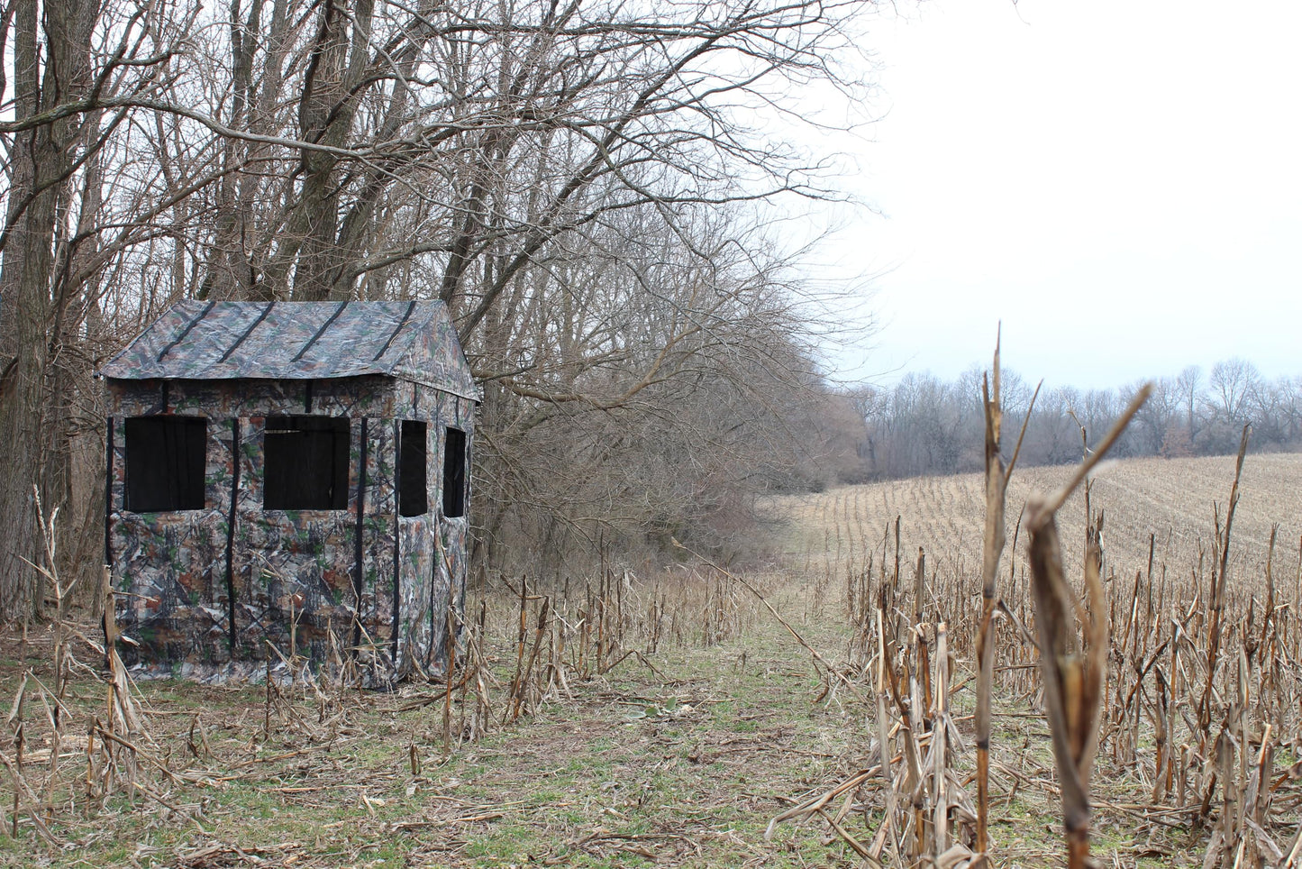 360° See-Through Hunting Blind for Deer Hunting – Heavy-Duty Steel Frame, 8 Shoot-Through Windows, Durable 300D Oxford Fabric, Full Visibility Ground Blind for Bow and Gun Hunters