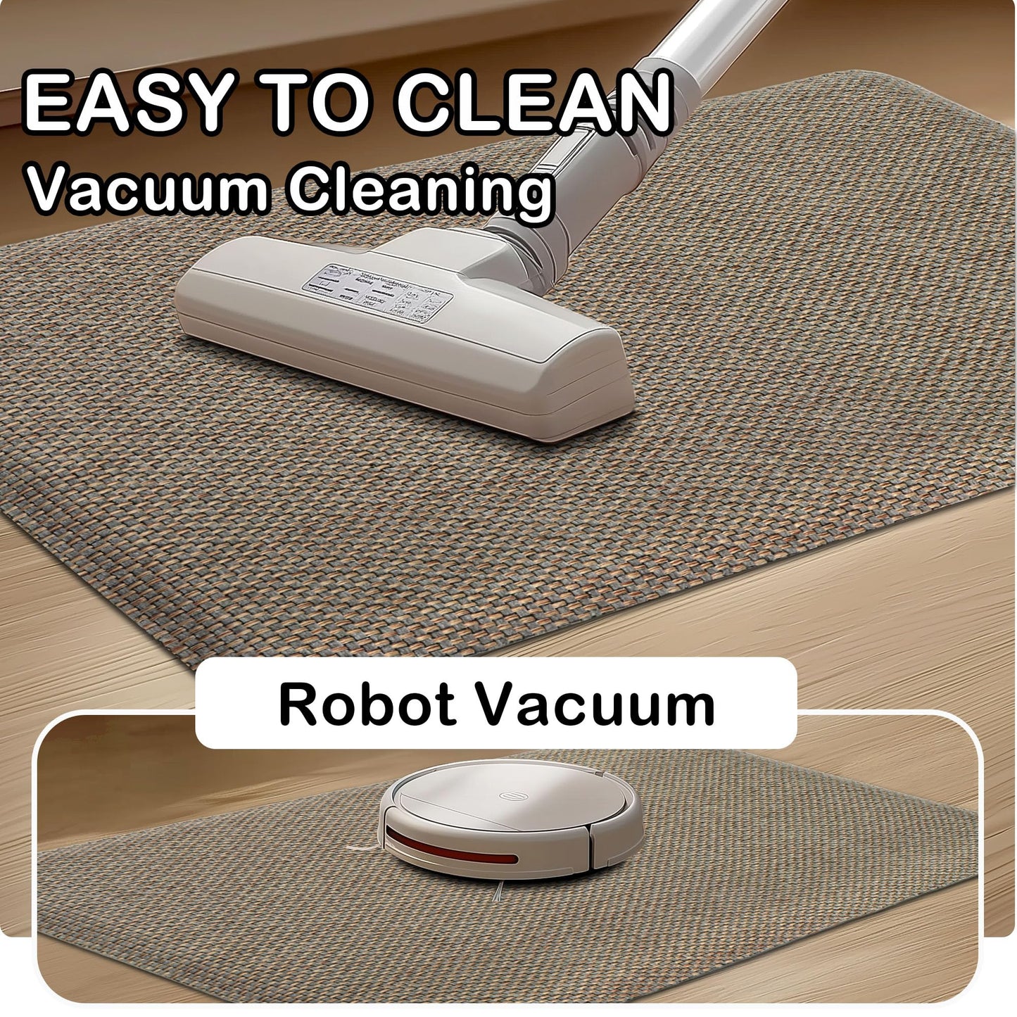 Tyrot Kitchen Mats 2PCS Cushioned Anti-Fatigue Kitchen Mats for Floor Non Slip Kitchen Rugs Absorbent Foam Comfort Standing Mat for Front of Sink, Office, Laundry(Grey/Green, 17.3"x28"+17.3"x47")