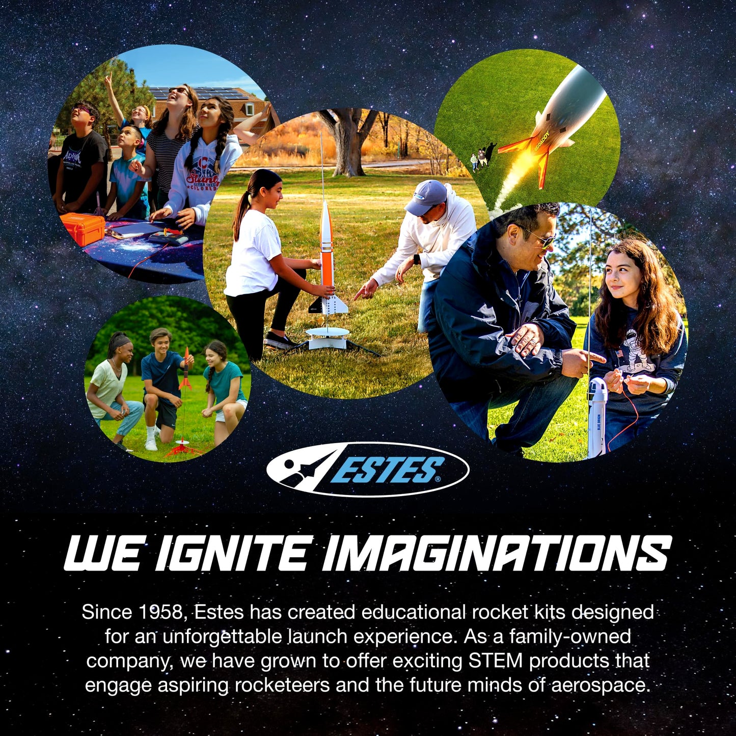 Estes 1756 Bulk Pack of 12 Alpha Rocket-Building Kits, Intermediate Flying-Rocket Model Kits for Ages 10+