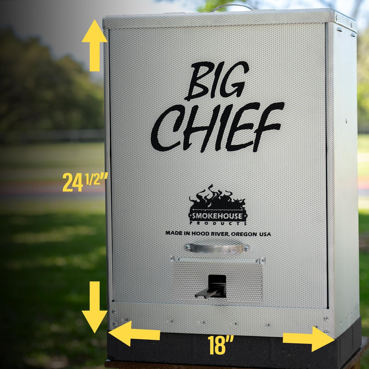 Smokehouse Big Chief Front Load Smoker, Easy to Use Electric Smoker with 50 LB Capacity, Great for Smoking Fish, Jerky, Brisket, Cheese & More