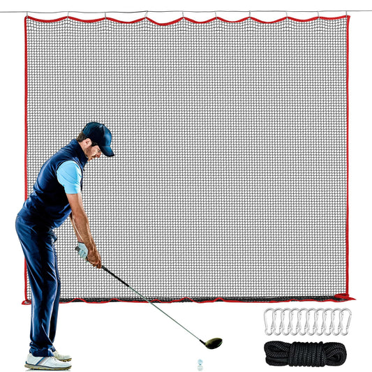 FRANKTECH Golf Netting, 10ft, 15ft, 20ft Sports Netting - Heavy Duty High Impact Multi-Sport Practice Net for Golf, Baseball, Soccer, Hockey, Lacrosse, Backyard Driving & Training Barrier