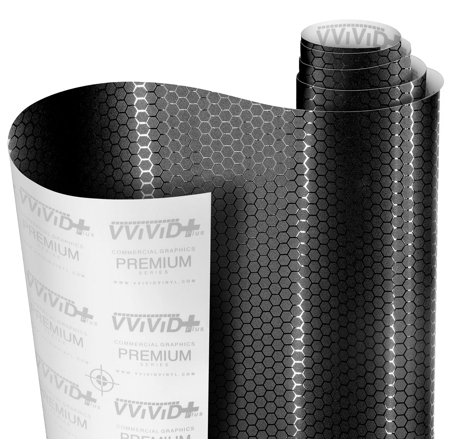 VViViD+ Honeycomb Matte Black Medium Pattern Car Wrap Vinyl (50ft x 5ft)