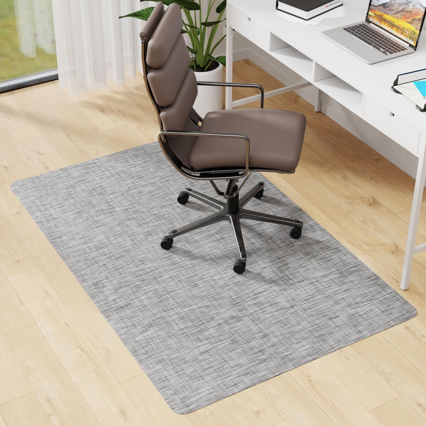 Cybstrax Office Chair Mat for Hardwood & Tile Floor, 45" x 53" Desk Chair Mat, Anti Slip, Non-Curve Computer Chair Mat for Rolling Chairs Floor Protector for Home Office